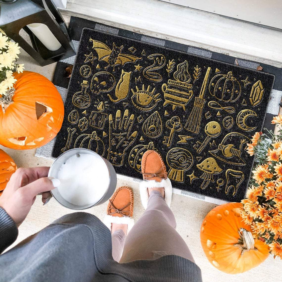 Golden Little Things Halloween Doormat | Best Outdoor Halloween Decoration