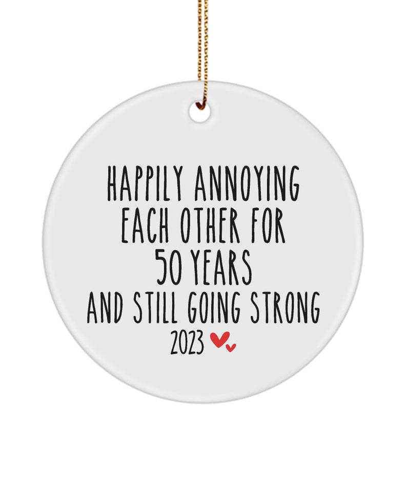 Happy 50Th Anniversary Ornament, 50Th Anniversary Ornament , 50Th Wedding Anniversary Christmas Ornament ,50Th Valentines Day
