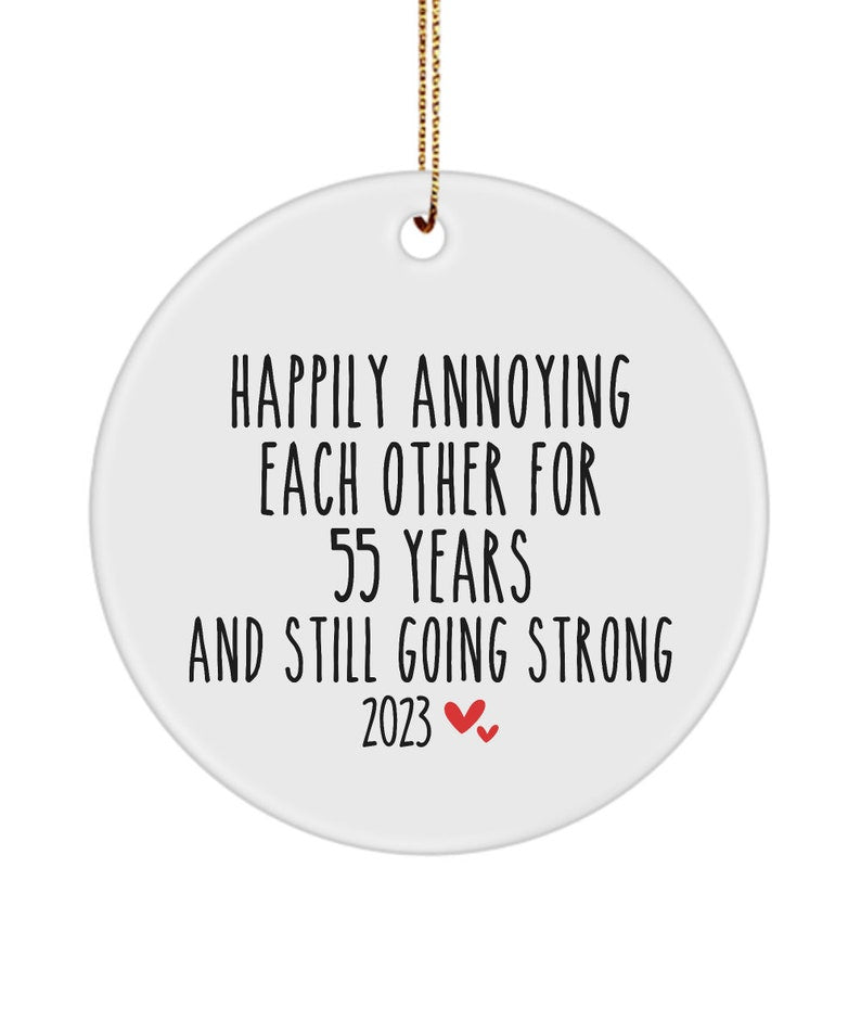 55Th Anniversary Ornament, 55Th Anniversary , 55Th Wedding Anniversary Christmas Ornament ,55Th Valentines Day