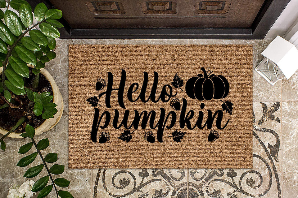 Hello Pumpkin Door Mat