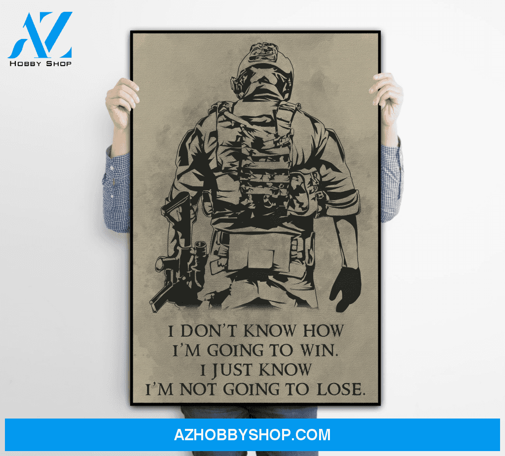 I'm Not Going To Lose Canvas | Soldier Silhouette Canvas Wall Art
