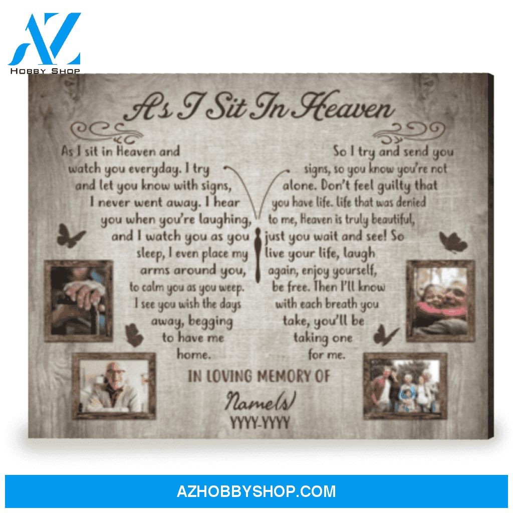 In Memory Gift For Loss Best Personalized Sympathy Gift Canvas Print
