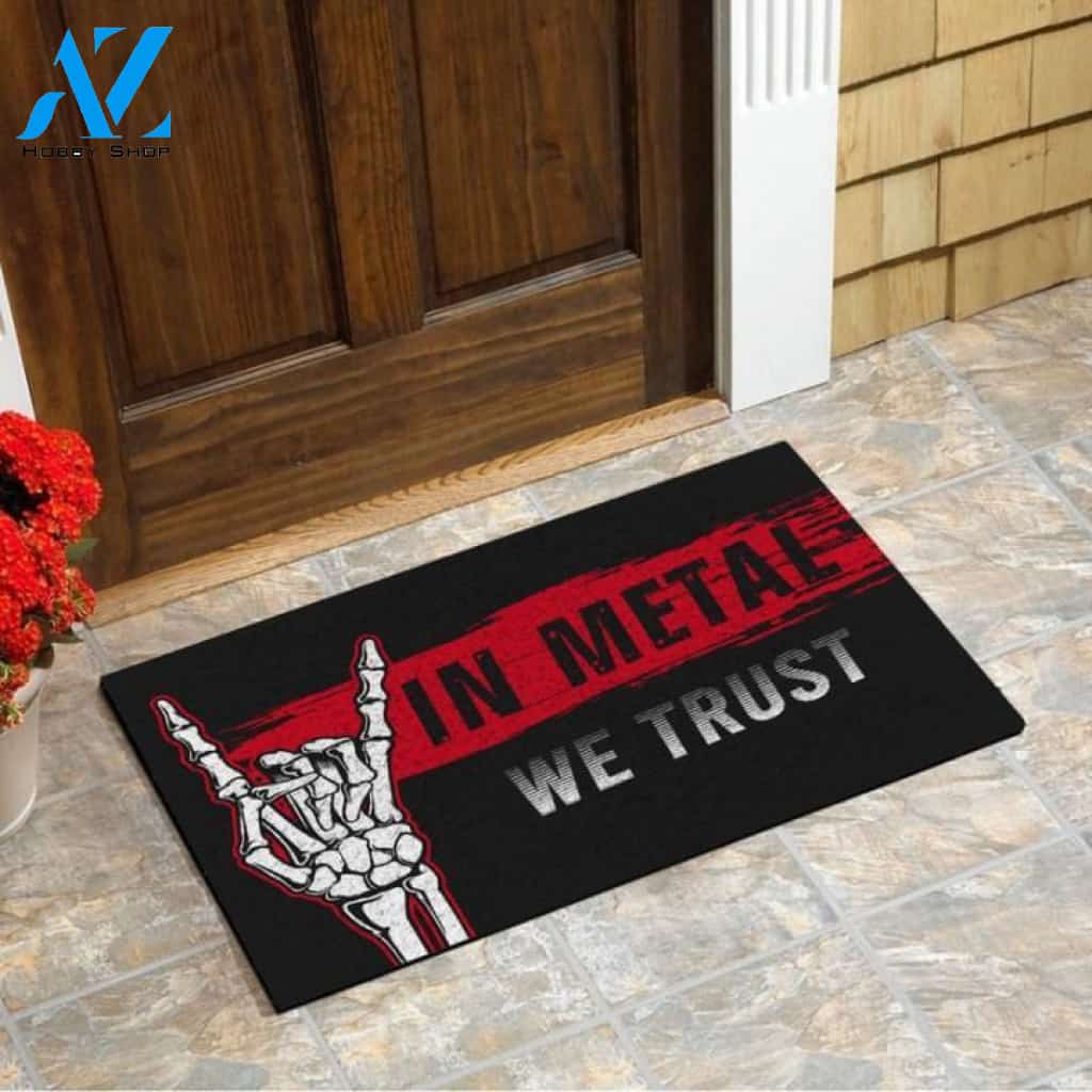 In metal we trust Doormat | Welcome Mat | House Warming Gift