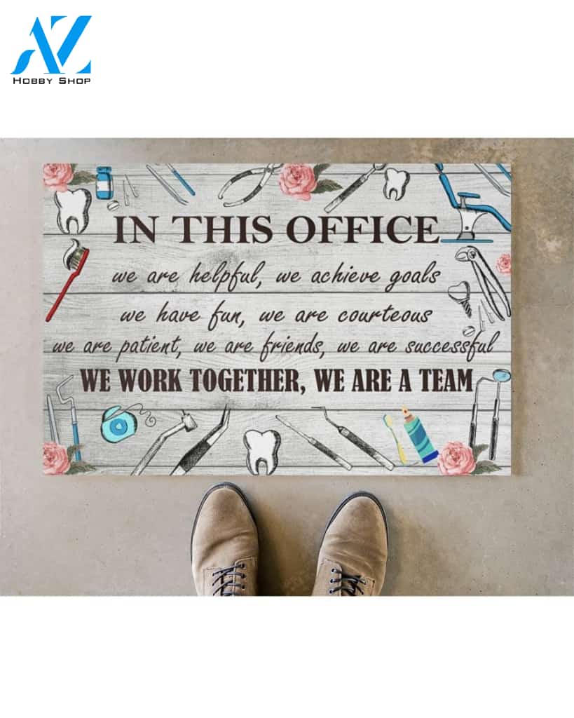 In This Office Dentist Doormat | Welcome Mat | House Warming Gift