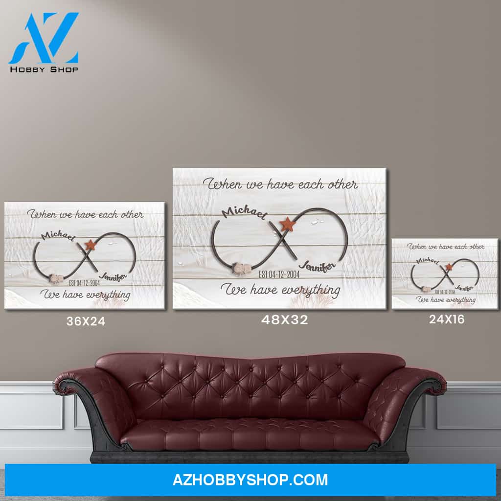 Infinity Anniversary Names Premium Canvas
