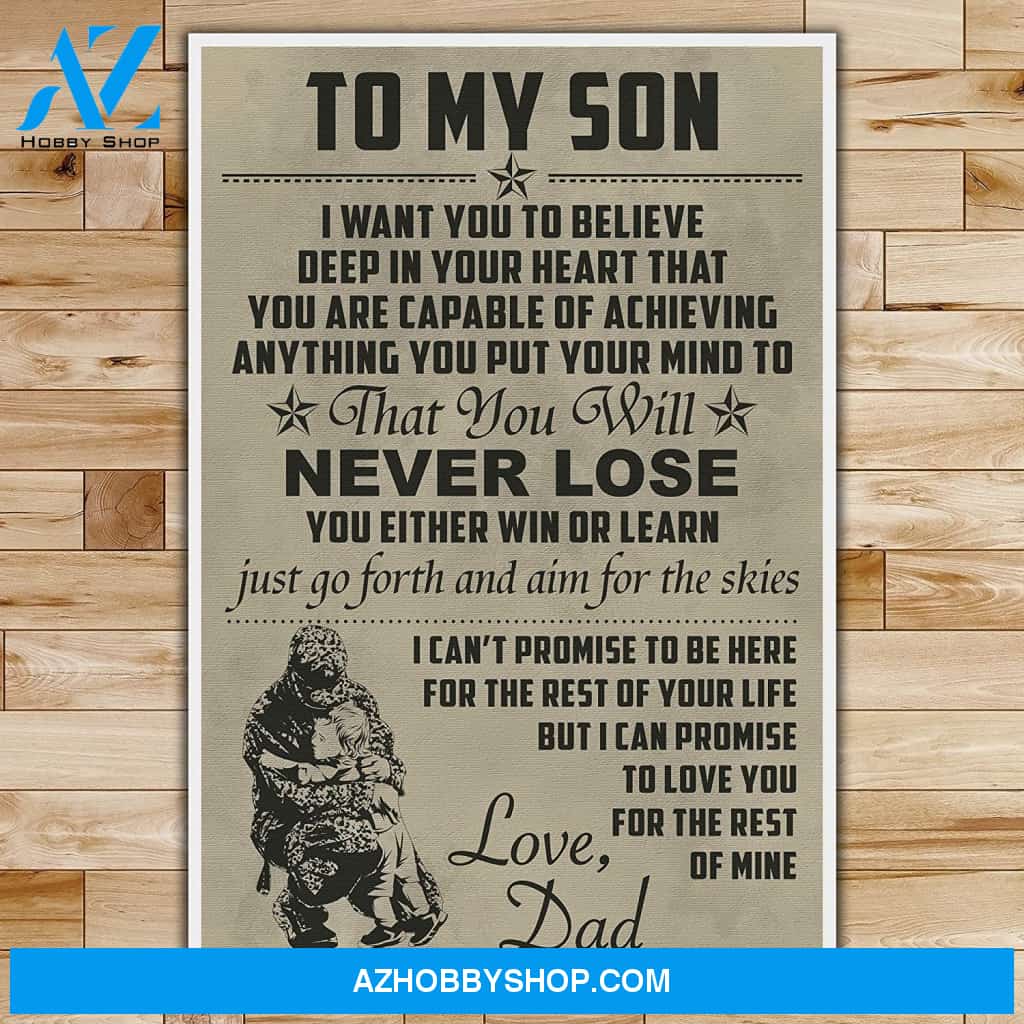 Inspirational Dad To Son - Army - English - Soldier