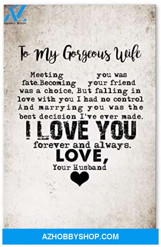 Inspirational To My Gorgeous Wife For Wife Posters