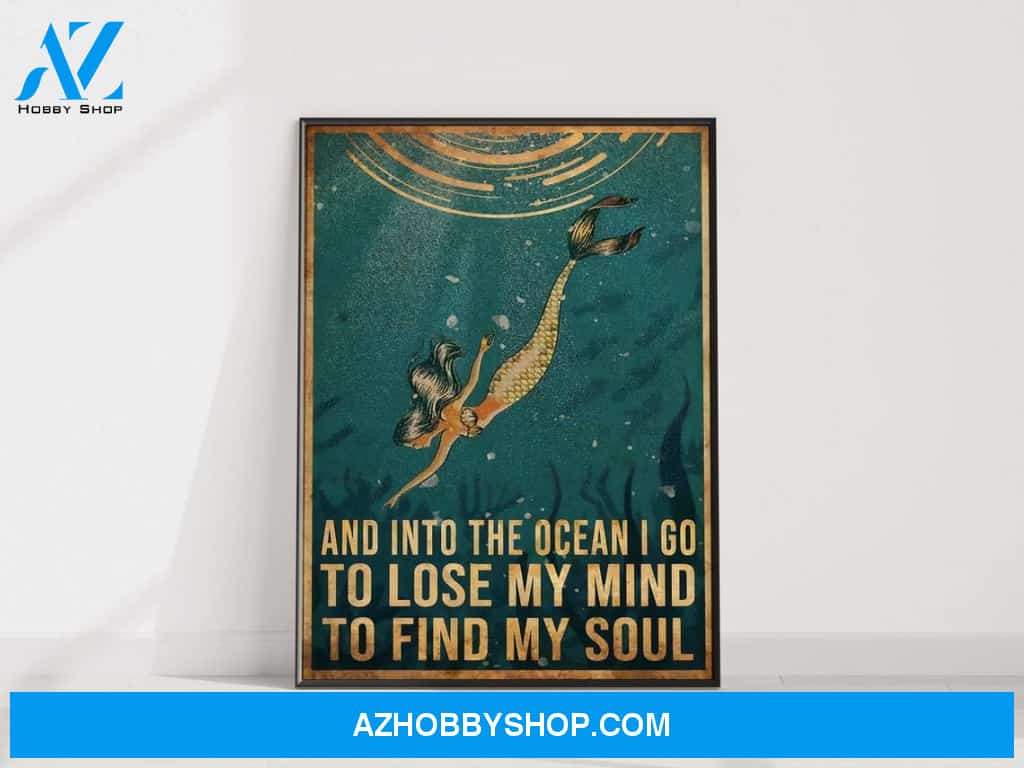 Into The Ocean I Go Canvas And Poster, Wall Decor Visual Art