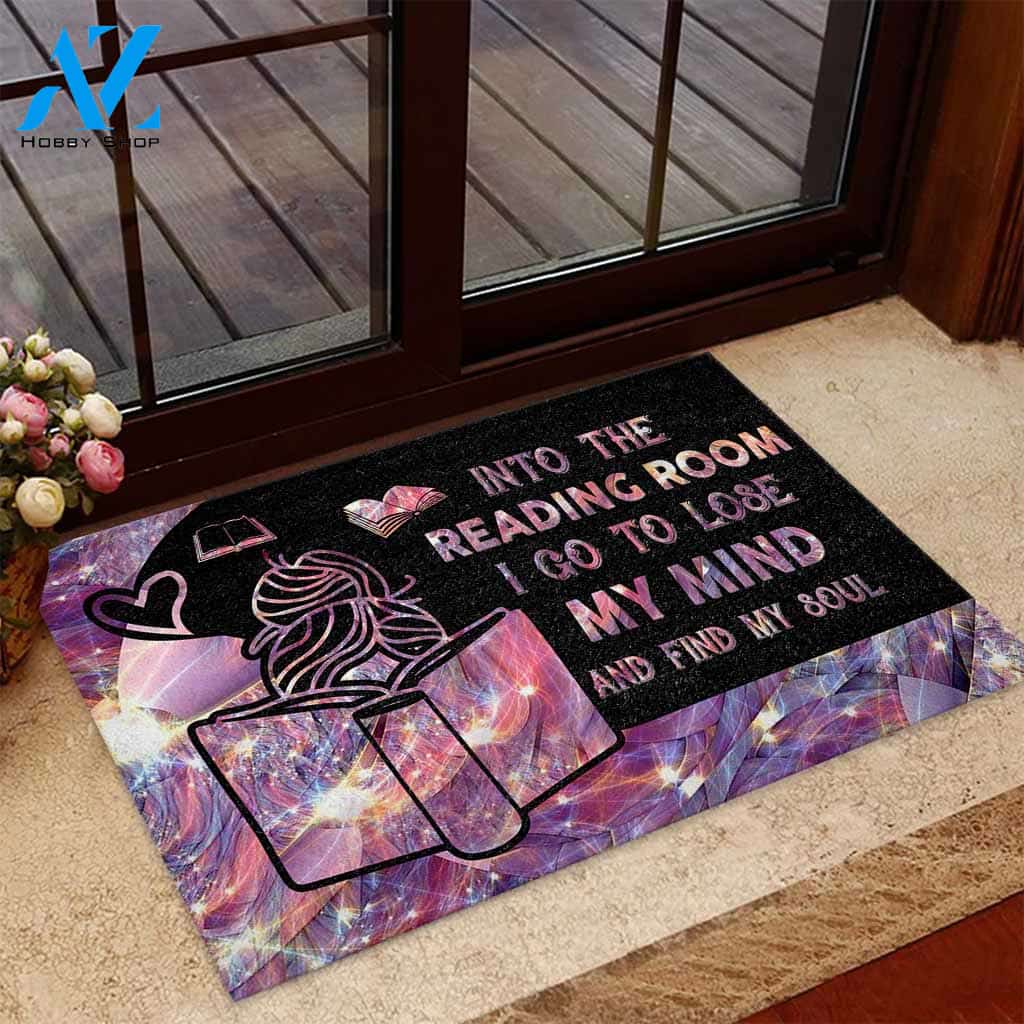 Personalized Name Family House Into The Reading Room I Go To Lose My Mind Reading Doormat Indoor And Outdoor Mat Entrance Rug Sweet Home Decor Housewarming Gift Gift For Friend Family Stem Feminist
