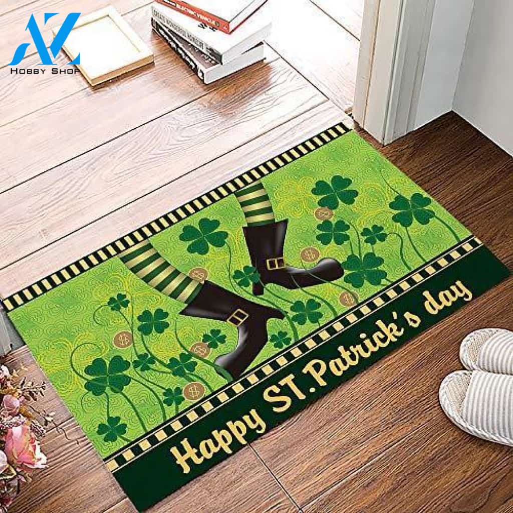 Irish St Patrick's Day Easy Clean Welcome DoorMat | Felt And Rubber | DO1587