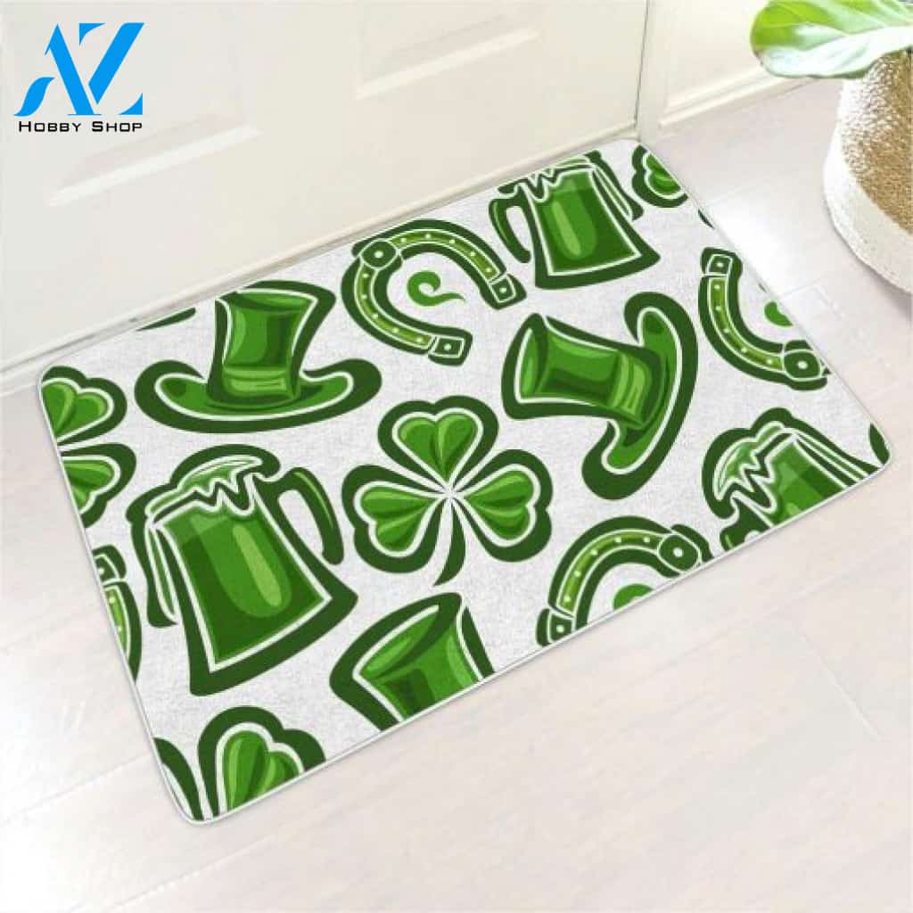 Irish St Patrick's Day Easy Clean Welcome DoorMat | Felt And Rubber | DO1584