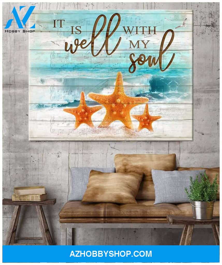It Is Well With My Soul Beach Wall Art Canvas