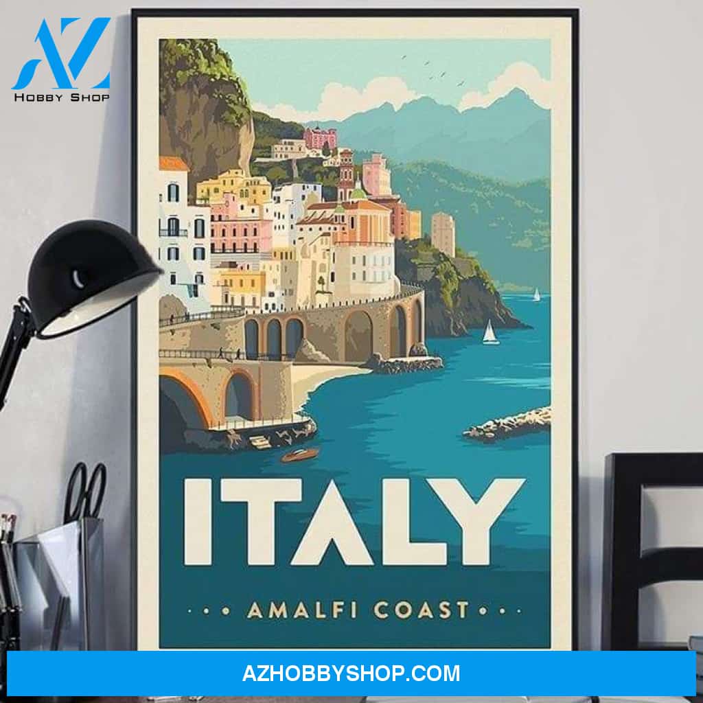 Italy Amalfi Coast For Travelling Lover Wall Art Print Poster