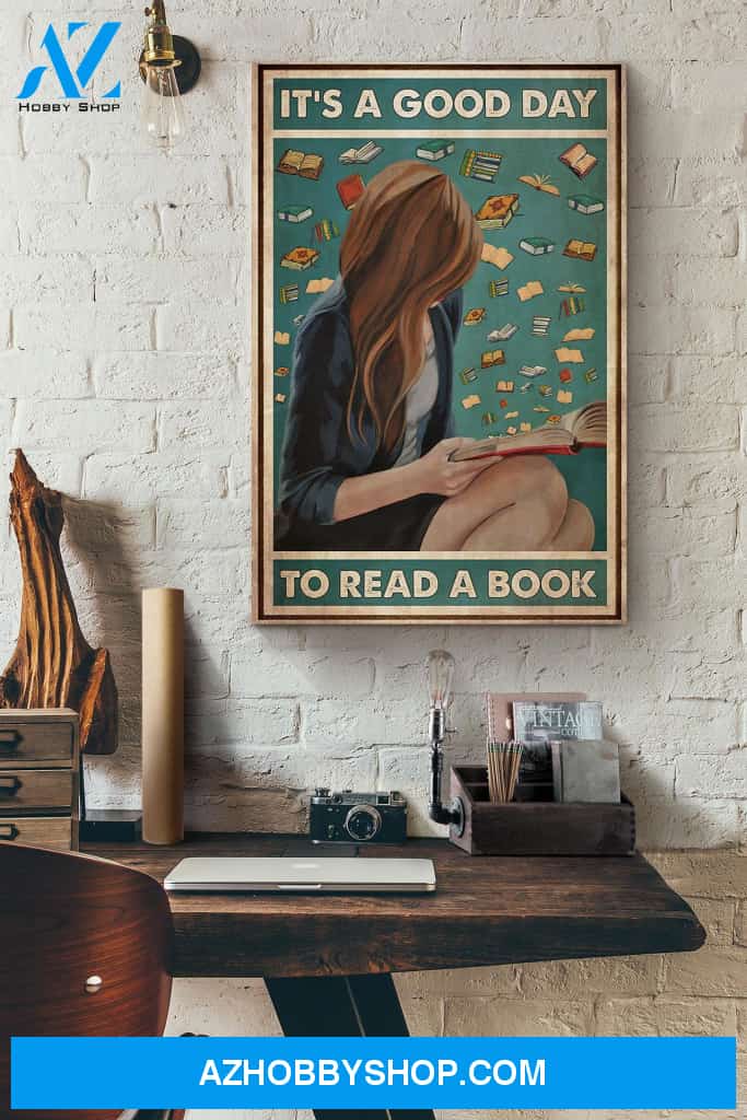 It's A Good Day To Read A Book Reading Girl Canvas And Poster, Wall Decor Visual Art, Halloween Gift, Happy Halloween