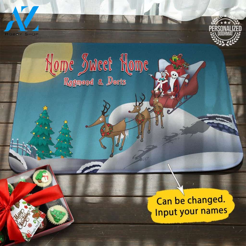 Jack Sally Home Sweet Home Personalized Doormat