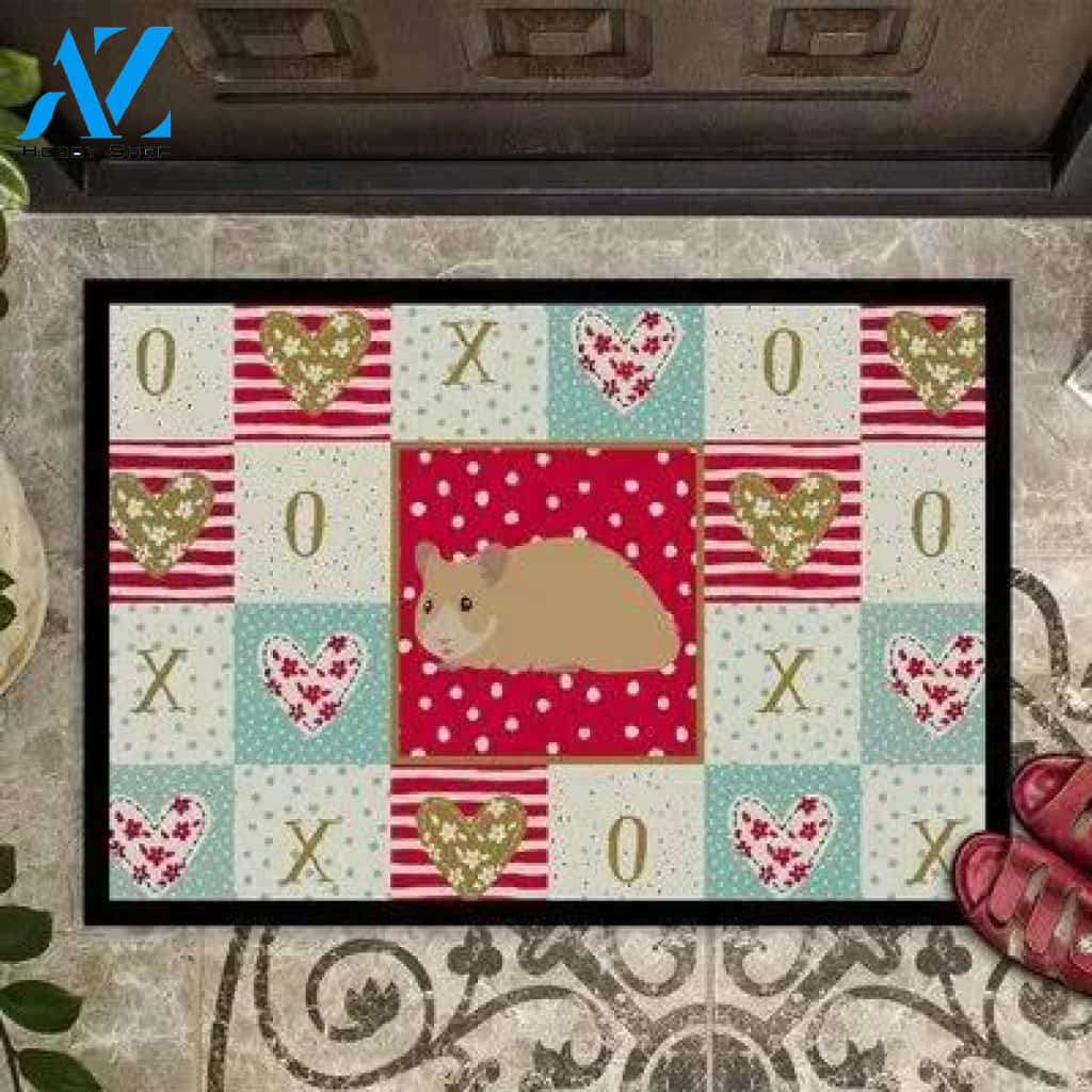 Jarne Syrian Hamster Love Doormat Floor Rug Housewarming Gift Home Living Home Decor Funny Doormat Gift Idea
