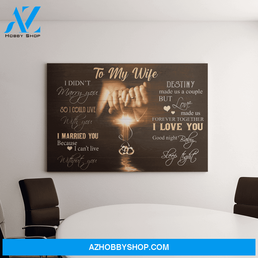 Landscape God Canvas Wall Art - Jesus Canvas Wall Art - To my wife - Destiny made us a couple but love made us forever together Canvas