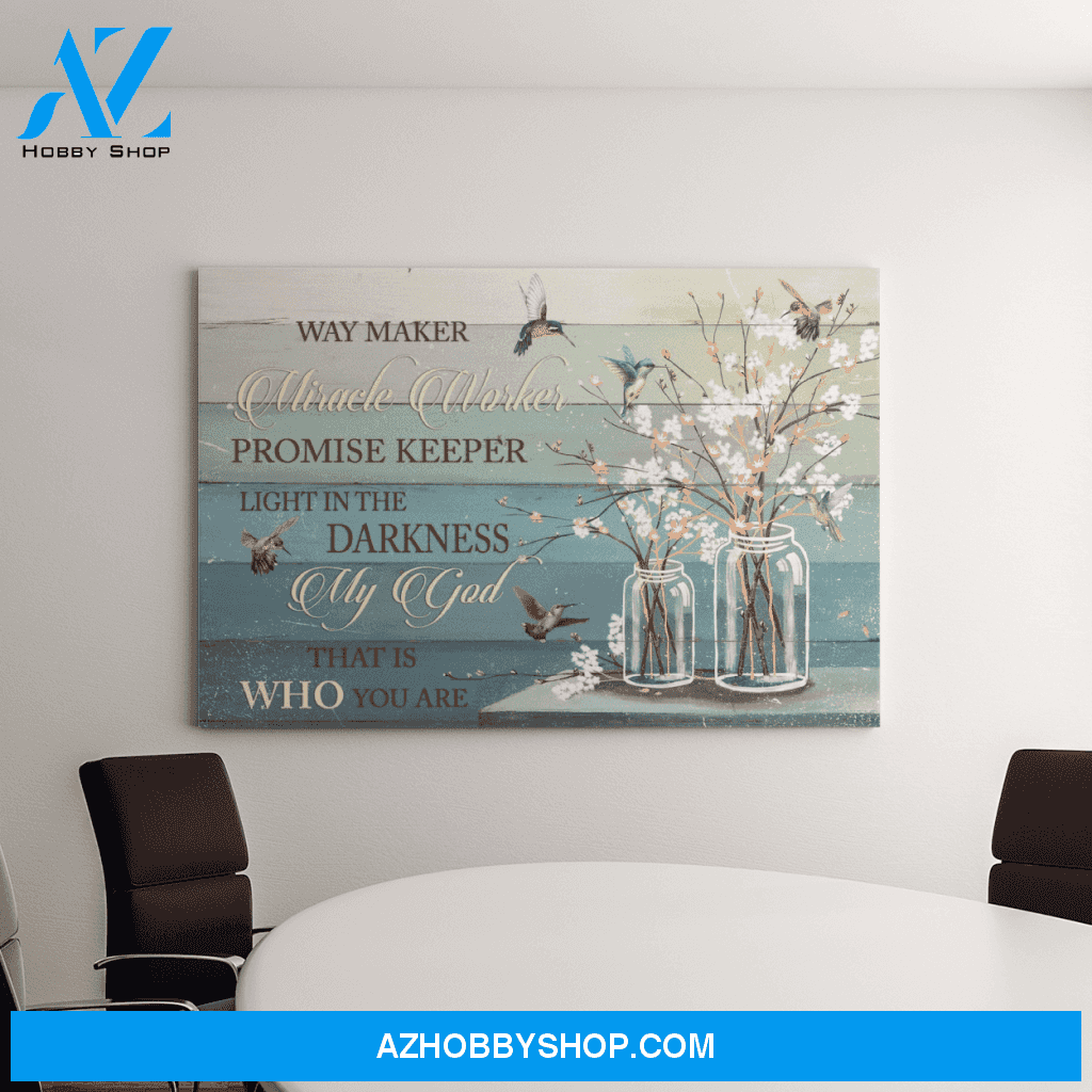Landscape God Canvas Wall Art - Jesus Canvas Wall Art - Jesus - Way maker miracle worker promise keeper Canvas