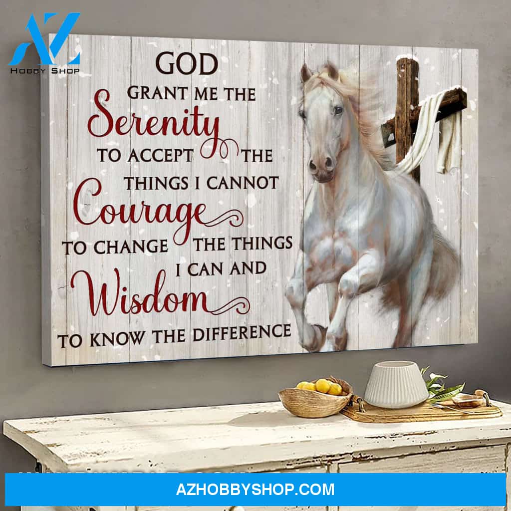 Jesus - God grant me the serenity to accept the things I cannot courage - Landscape Canvas Prints, Wall Art