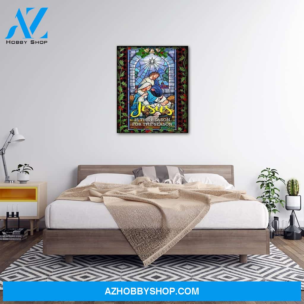 Personalized Canvas Jesus Is The Reason For The Season 2 Wall Art For Christmas Gift Canvas Wall Art