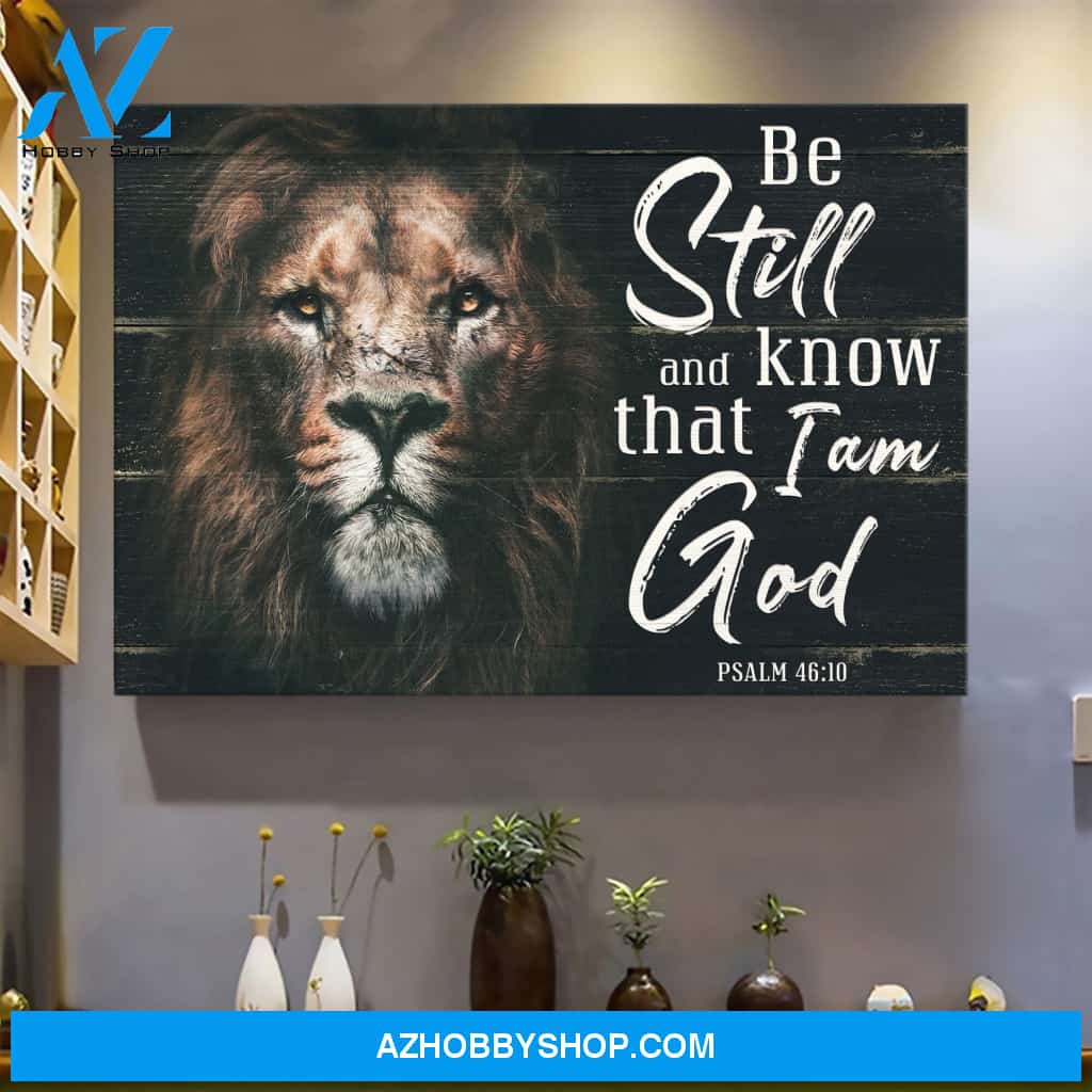Jesus - Lion - Be still and know that I am God - Landscape Canvas Prints, Wall Art