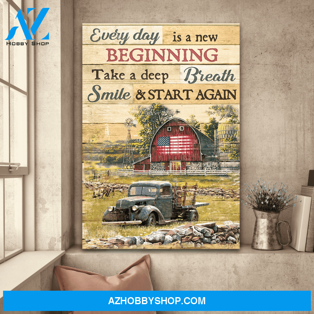Jesus Portrait Canvas Wall Art - Jesus Wall Art - Everyday Is A New Beginning