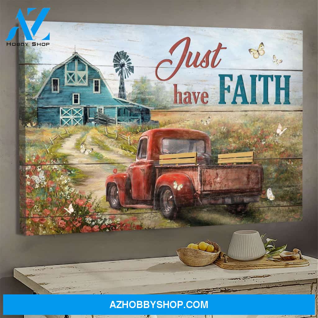 Jesus - Wonderful farm - Just have faith - Landscape Canvas Prints, Wall Art