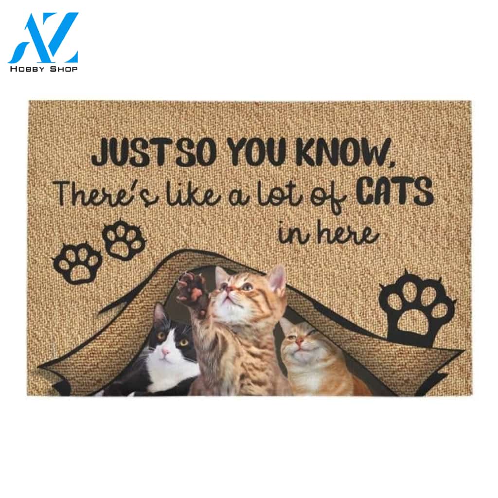 Just so you know there's like a lot of cats in here doormat
