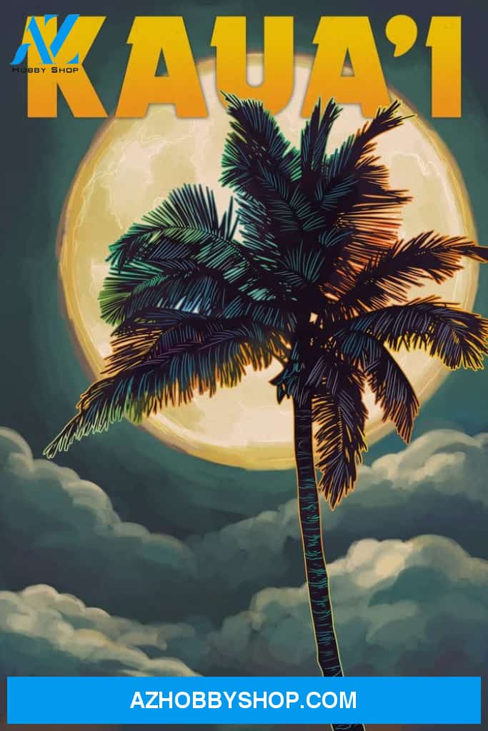 Kaua'I Hawaii Palm And Moon