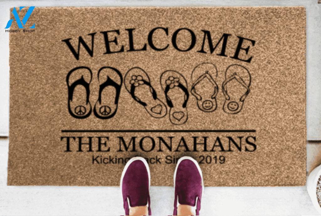 Kicking Back Flip Flops Welcome