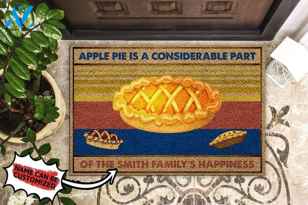 Kitchen Apple Pie Is A Considerable Part Custom Doormat | Welcome Mat | House Warming Gift