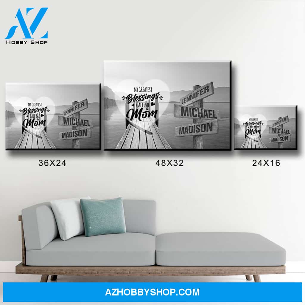 Lake Dock - Call Me Mom Multi-Names Premium Canvas