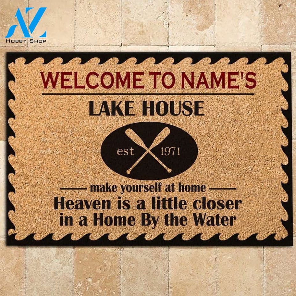 Lake House Custom Doormat Welcome To The Lake House | WELCOME MAT | HOUSE WARMING GIFT