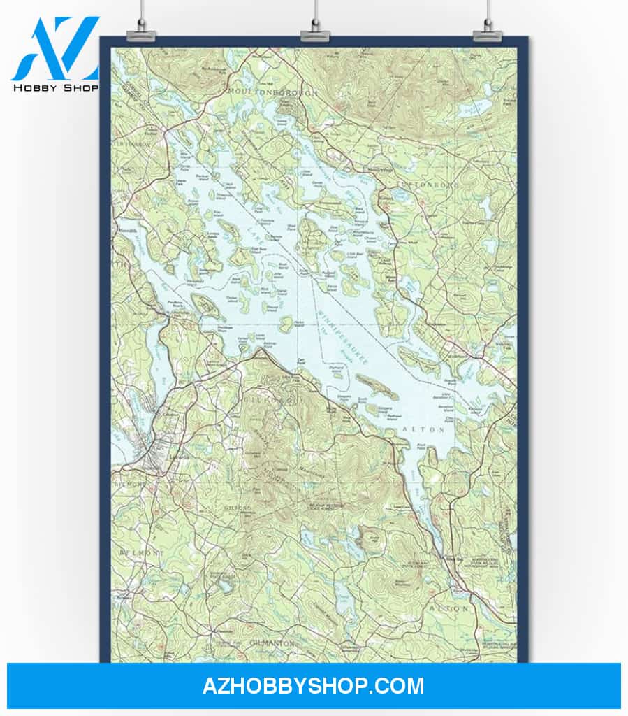 Lake Winnipesaukee New Hampshire - Map Only