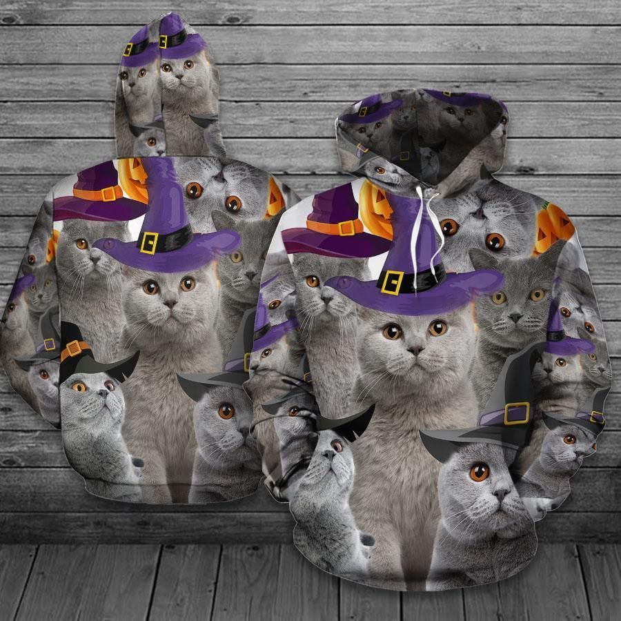 British Shorthair Halloween Cute Unisex 3d Hoodie