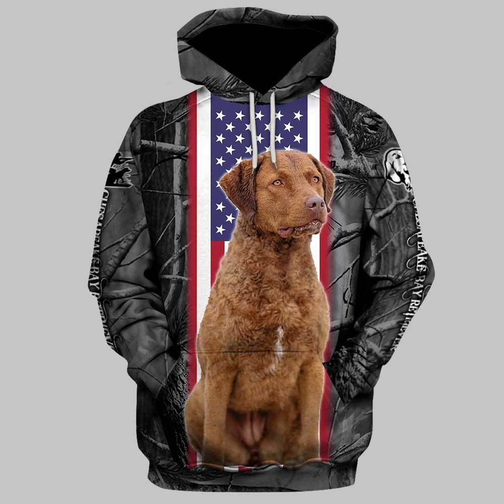Chesapeake Bay Retriever Camo Best Unisex 3d Hoodie