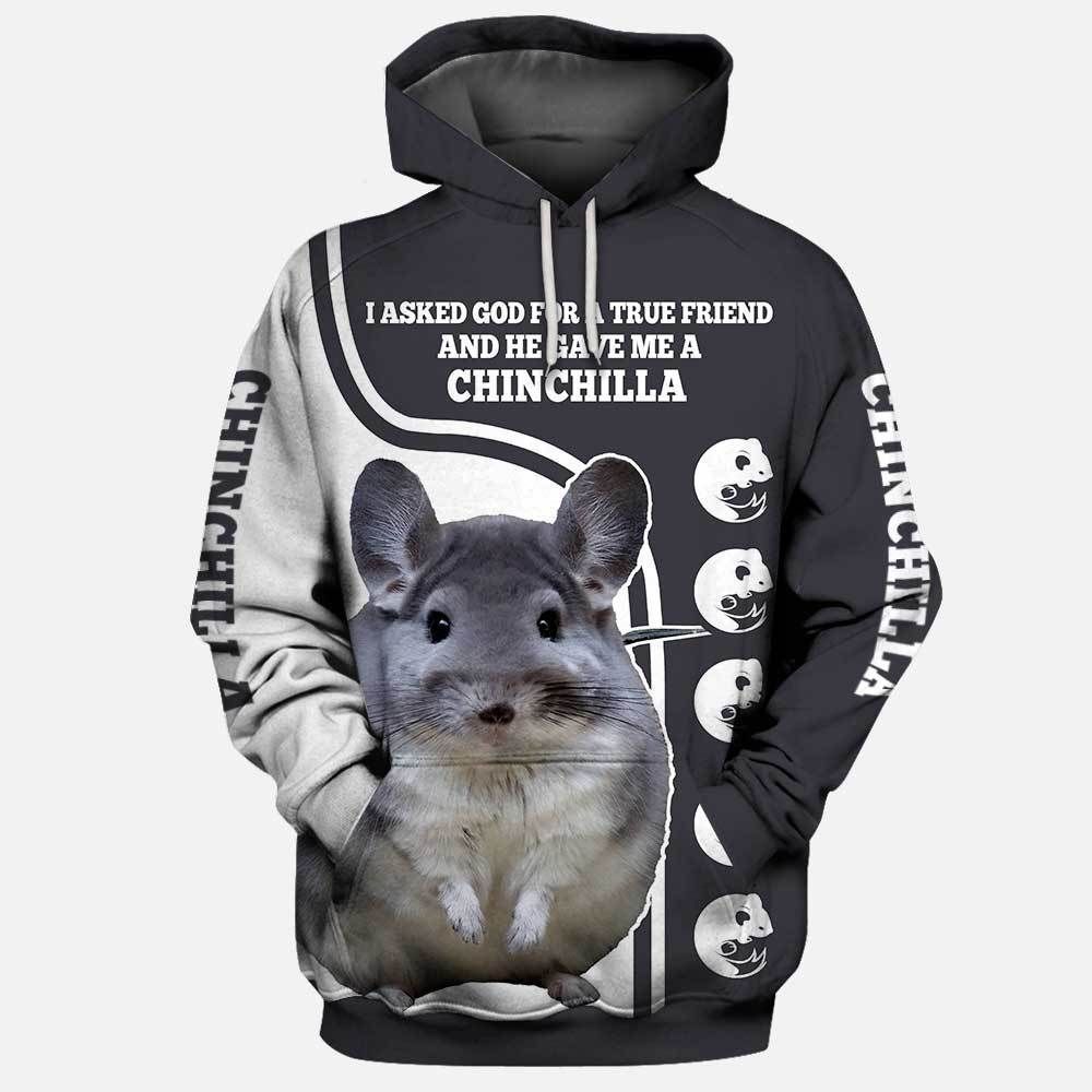 Chinchilla Grey Cute Unisex 3d Hoodie