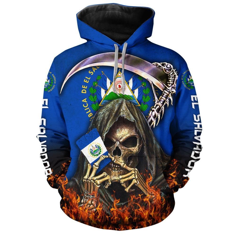 El Salvador Blue Nice Unisex 3d Hoodie
