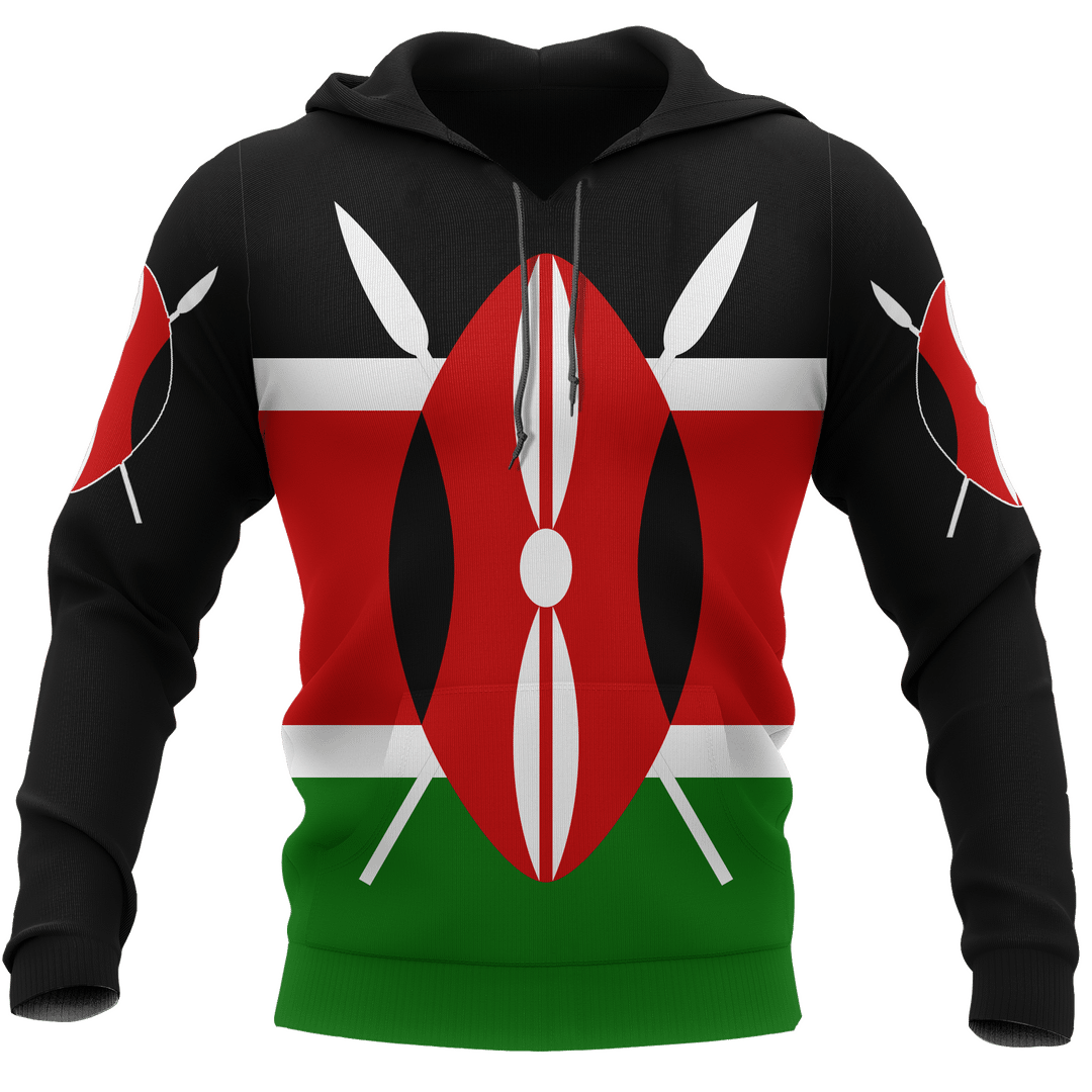 Kenya Flag All Over Unisex 3d Hoodie