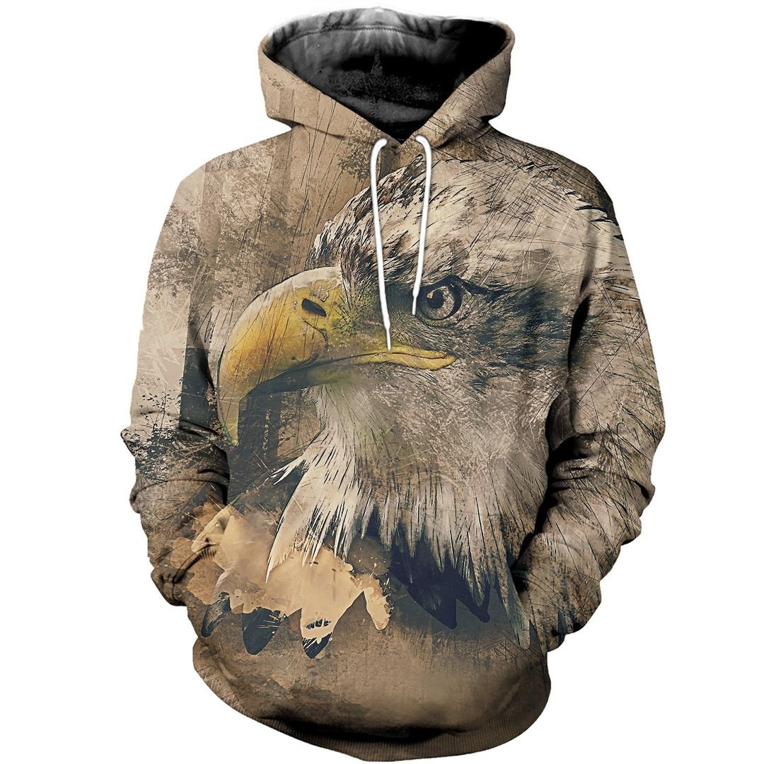 White Head Eagle Unisex 3d Hoodie