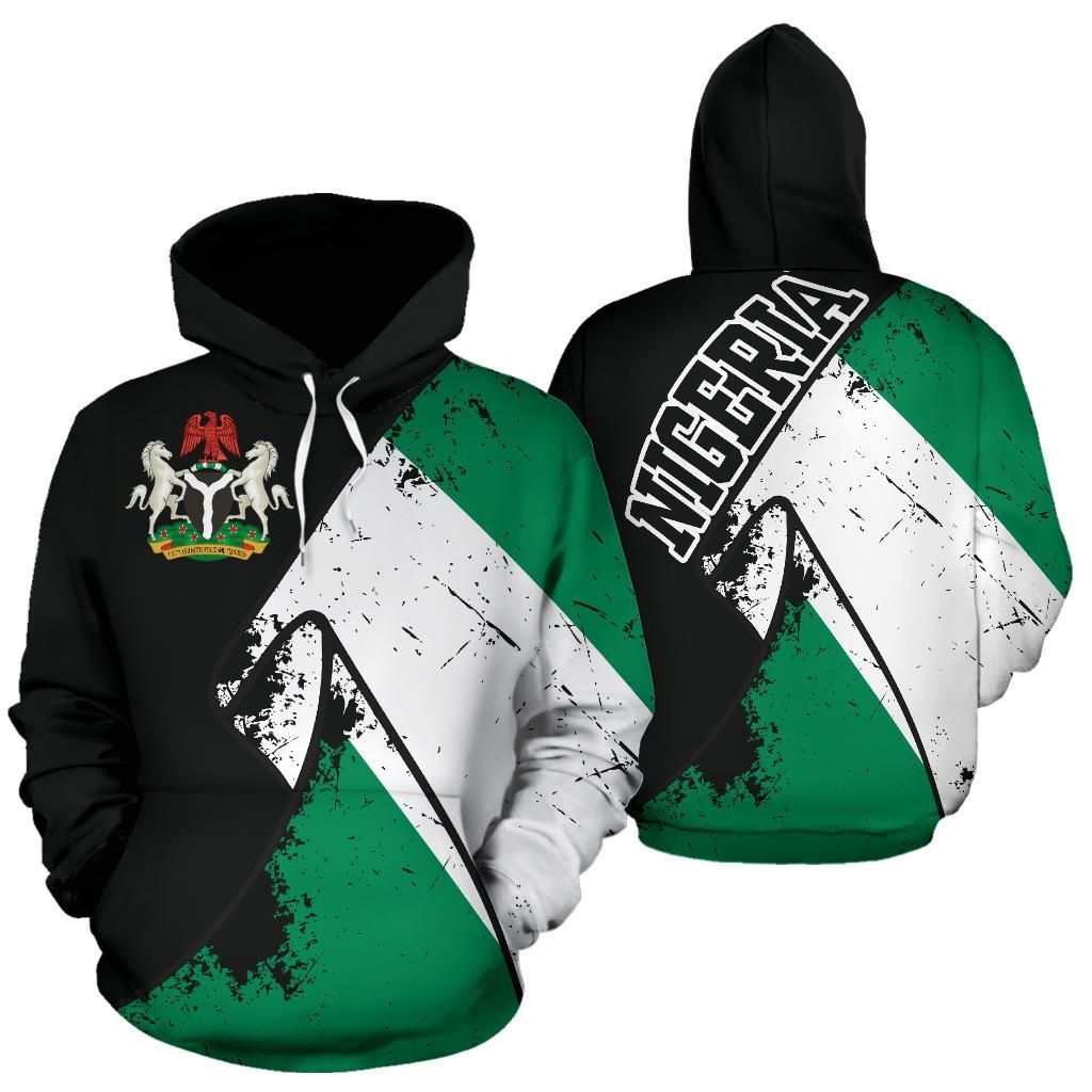 Nigeria Special Grunge Flag Pullover Unisex 3d Hoodie
