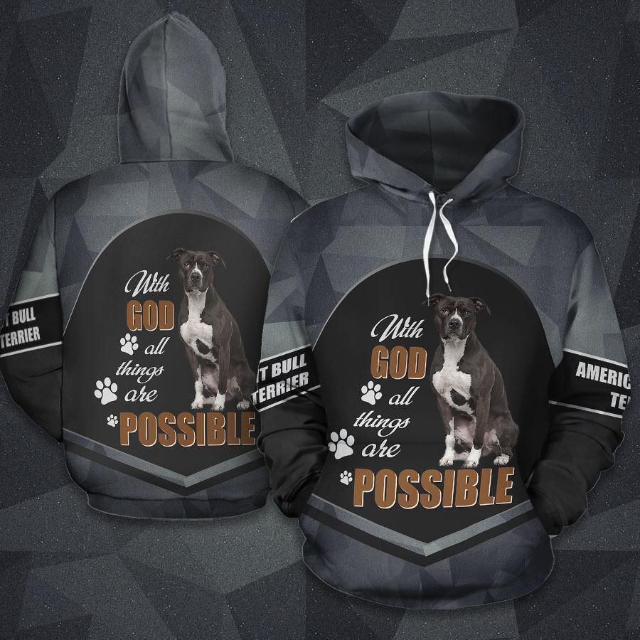 American Pit Bull Terrier Unisex 3d Hoodie