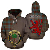 Anderson Modern Clan Crest Tartan Royal Unisex 3d Hoodie