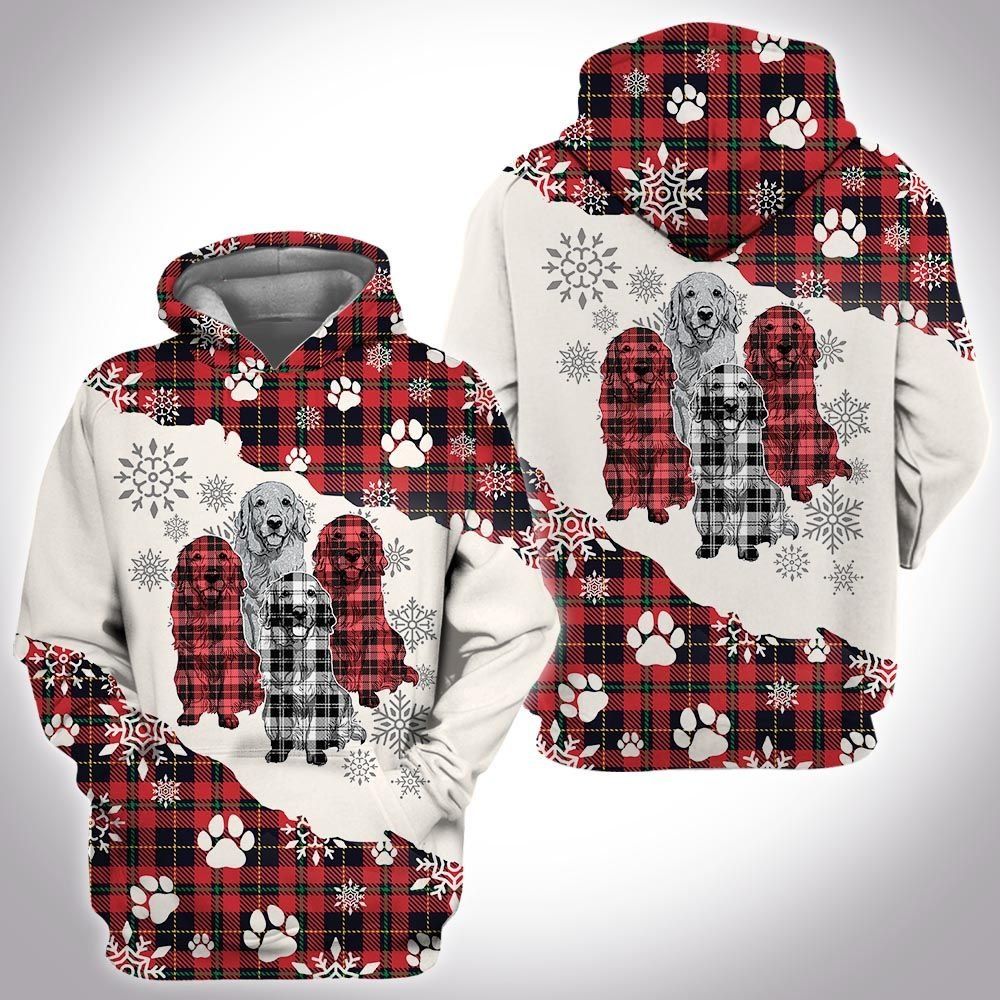 Christmas Tartan Golden Unisex 3d Hoodie
