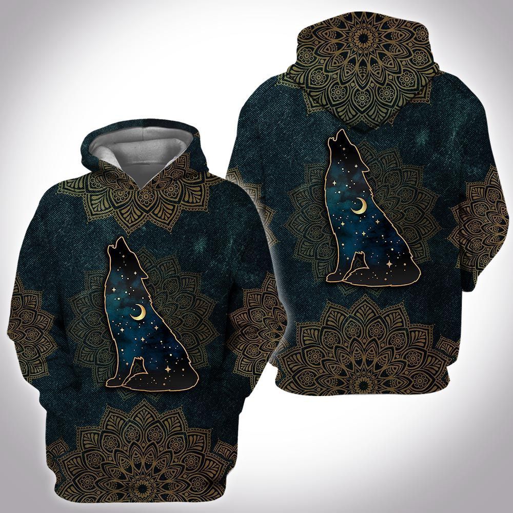 Animal Mandala Wolfmoon Unisex 3d Hoodie