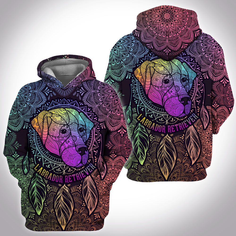 Labrador Retriever Mandala Dreamcatcher Unisex 3d Hoodie
