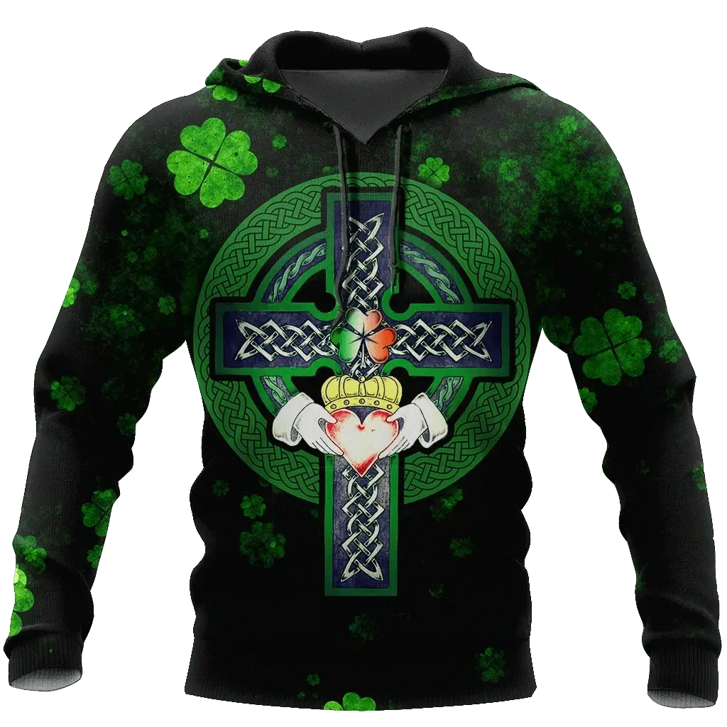 Irish St Patrick Day Irish Celtic Cross Unisex 3d Hoodie