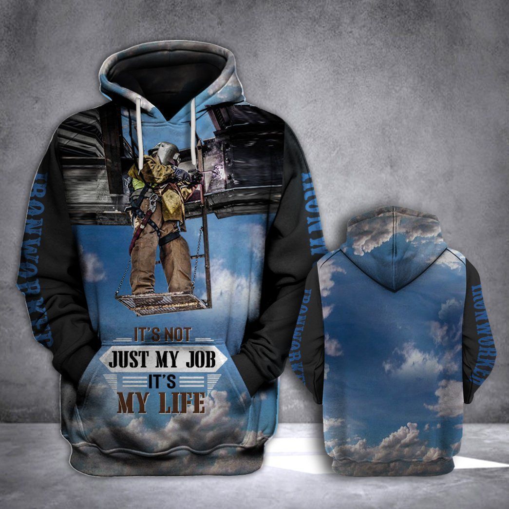 Ironworer Full Printing Unisex 3d Hoodie