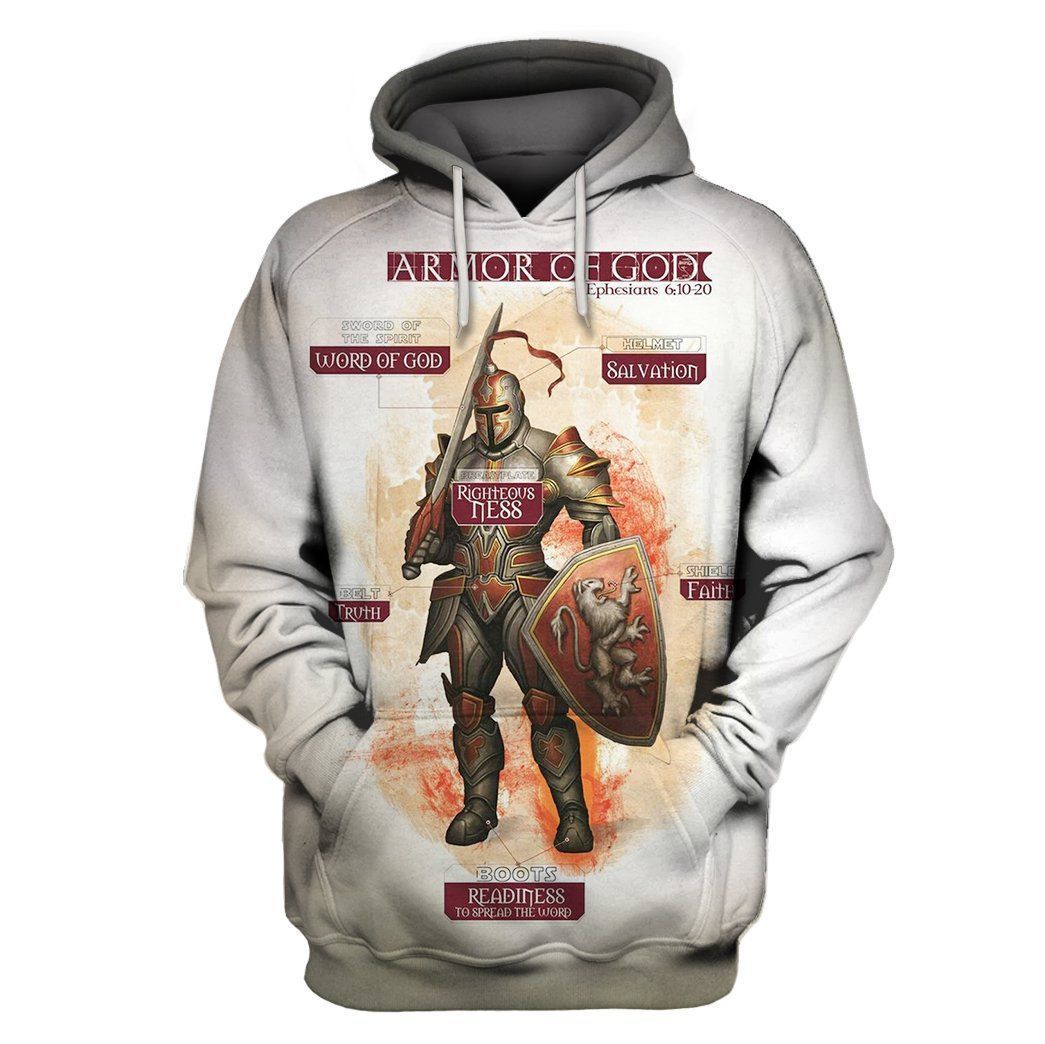 Knight Templar Armor Of God Unisex 3d Hoodie