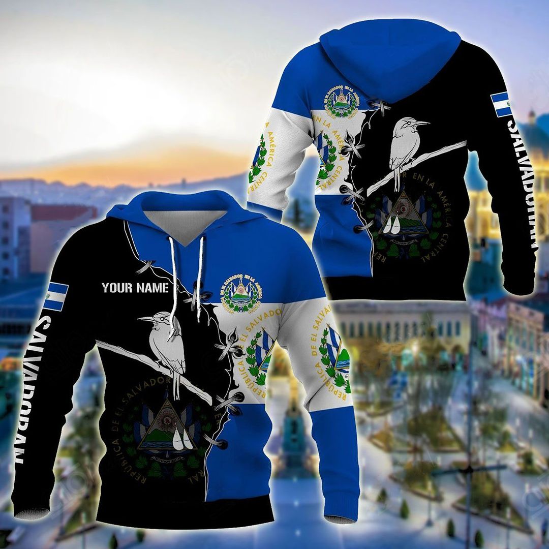 Customize El Salvador Coat Of Arms Unisex 3d Hoodie